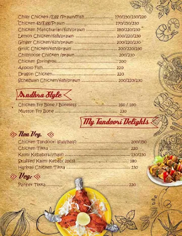 Mayuri Restaurant menu 