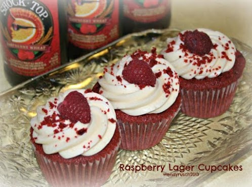 Raspberry Lager Cupcakes