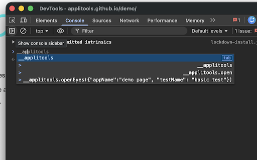 Applitools Eyes browser extension SDK