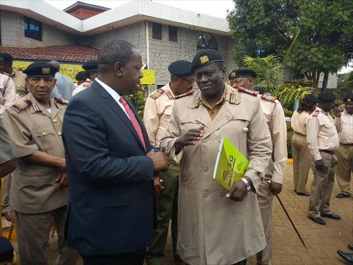 Acting Interior Cabinet Secretary Fred Matiang’i with regional and county coordinators at the Kenya School of Government yesterday /JOSEPG NDUNDA