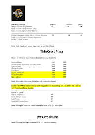 Circle Of Crust menu 8