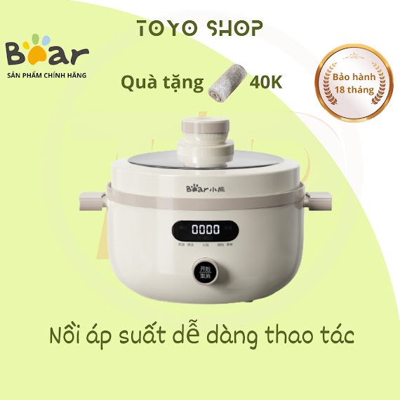 Nồi Áp Suất Đa Năng Bear Ylb - C40U5, 4.0 Lít, Nồi Nấu Cho Gia Đình Đa Chức Năng Nồi Cơm Điện Áp Suất Cao Nấu Súp Hầm Điện