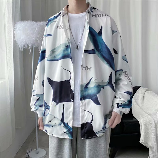 Title 1, Hong Kong Style Vintage Floral Shirt for men, p...