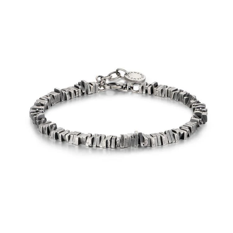 Bracelet Vintage en Argent Cassé Neutre, un Accessoire Intemporel pour un Style Élégant et Discret, Parfait pour Toutes les Occasions