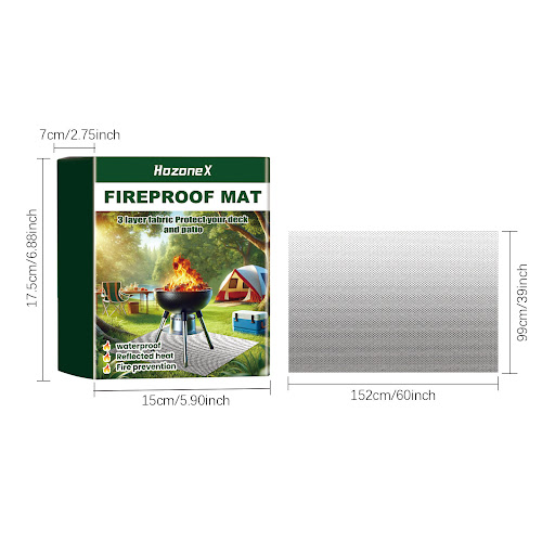 Title 2, Portable Barbecue Fireproof Pad Outdoor Lawn. P...