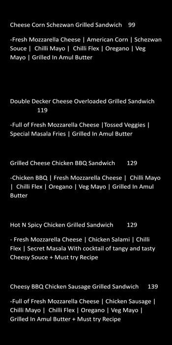 The Baner Cafe menu 