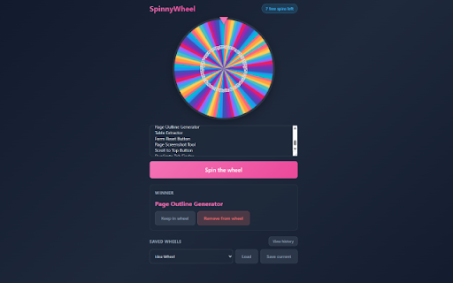 SpinnyWheel screenshot 1
