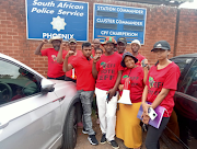 A handful of EFF members delivered a message to the SAPS in Phoenix on Friday. 