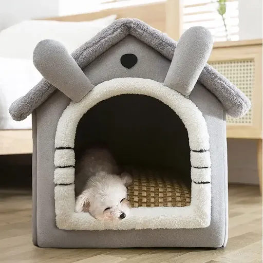 Foldable Dog House Kennel Bed Mat For Small Medium Dogs Cats Winter Warm Cat Bed Nest Pet Products Basket Pets Puppy Cav