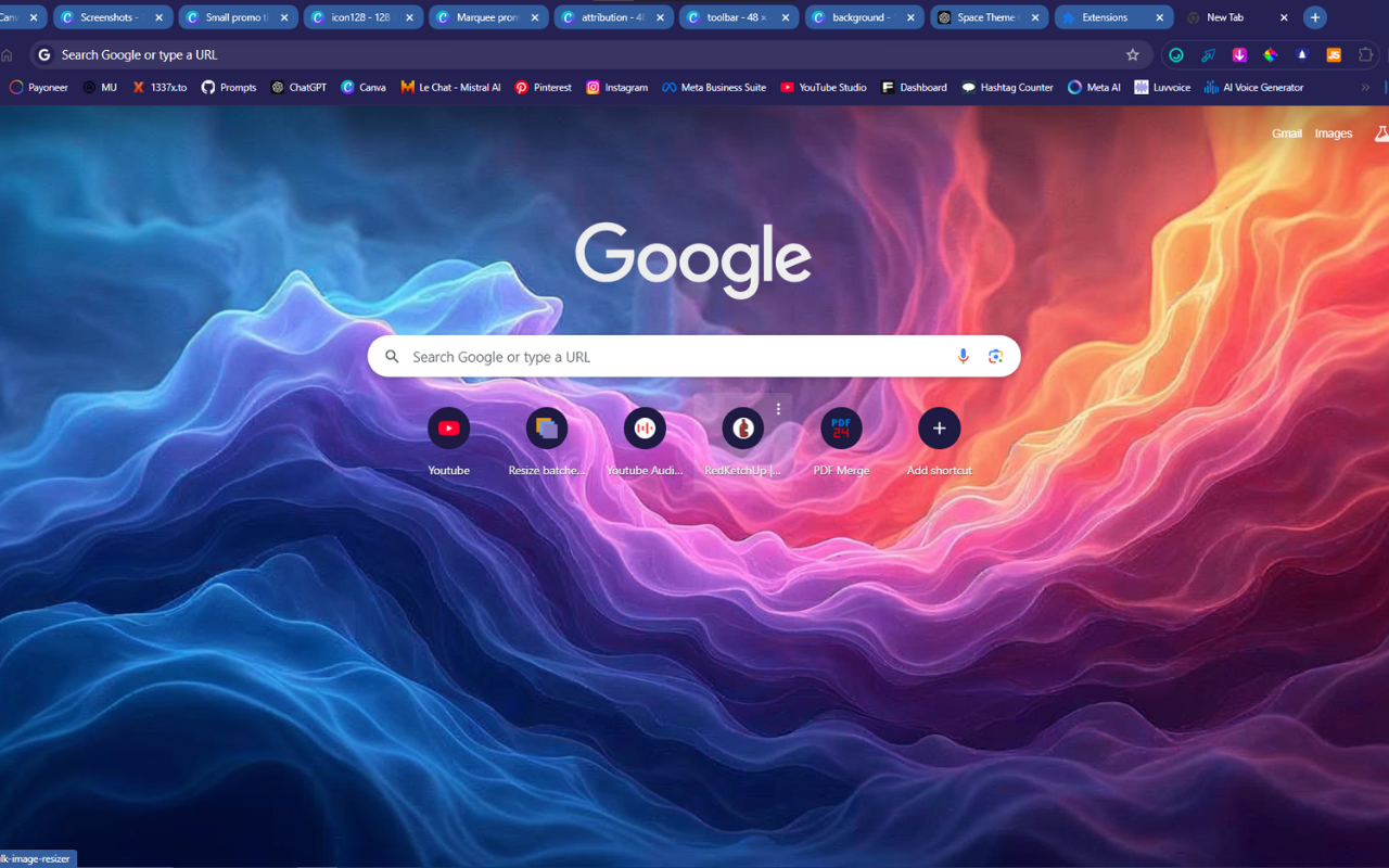 Ethereal Abstract Glow Chrome Extension Image 2