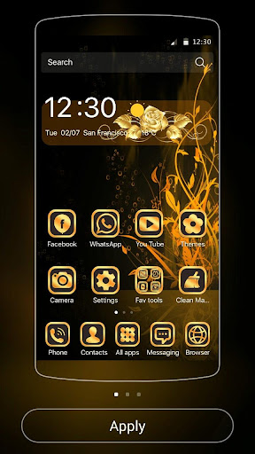 Theme Luxury Gold Rose