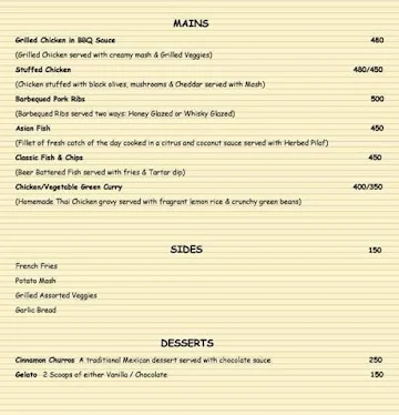 Ozran Beach Cafe menu 