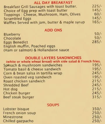 Delifresh Bakery & Cafe menu 