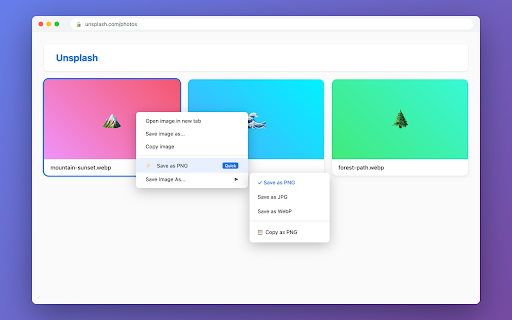 WebP to PNG/JPG Converter - Save Image As screenshot 1