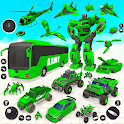 Icon Army Bus Robot Bus Game 3D