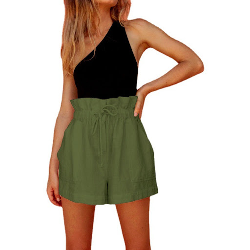 Title 4, Casual Cotton and Linen Wide-Leg Shorts with a ...