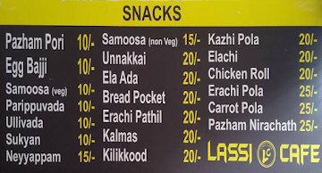 Lassi Cafe menu 