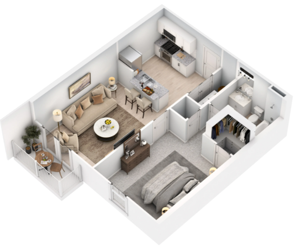 Rendered Burlington Floorplan Diagram