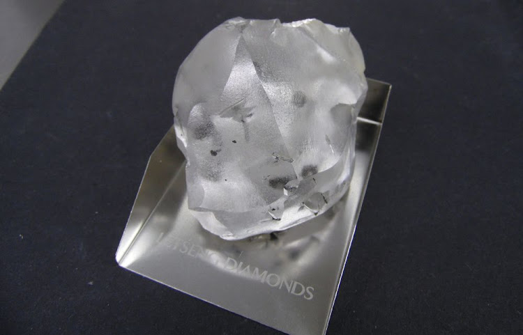 The 910 carat diamond found at the Letšeng mine in Lesotho.