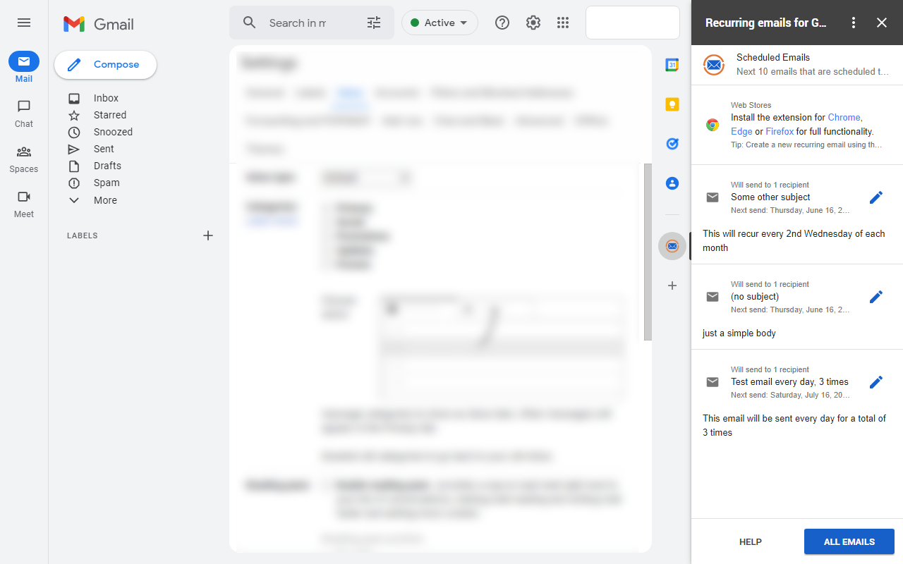Recurring emails for Gmail Preview image 7