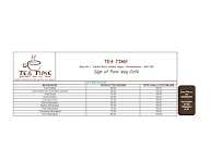 Tea Time menu 5