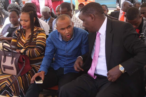 Politician Zaheer Jhanda and Nyaribari Chache MP Richard Tong'i during a past function