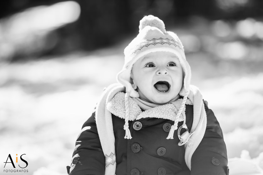 Reportaje infantil en la nieve