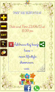 birthday invite card