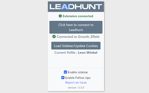 LeadhuntAI - Chrome Extension