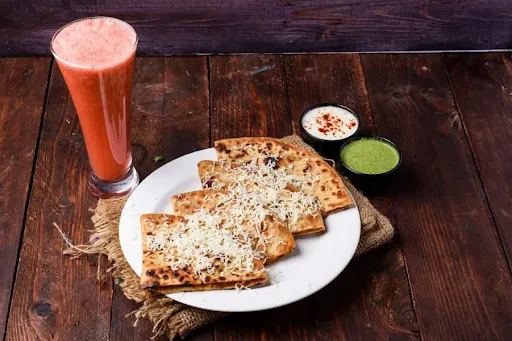 1 Aloo Cheese Paratha With Watermelon Juice