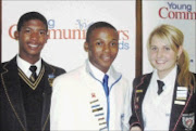 YOUNG ORATORS: Khotso Pooe, Ndumiso Hadebe and Jorique Calitz. 23/04/09. © Sowetan.