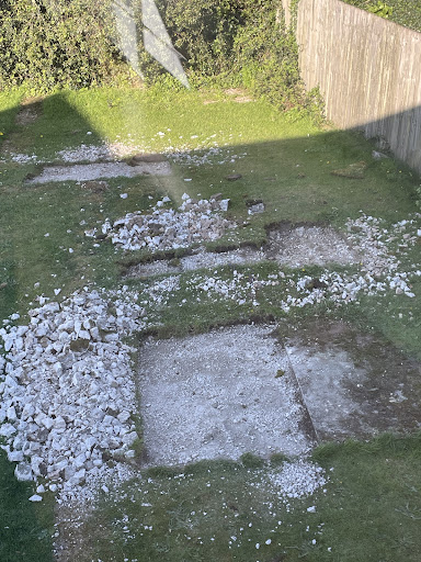i had to remove three tonnes of concrete from this customers garden 