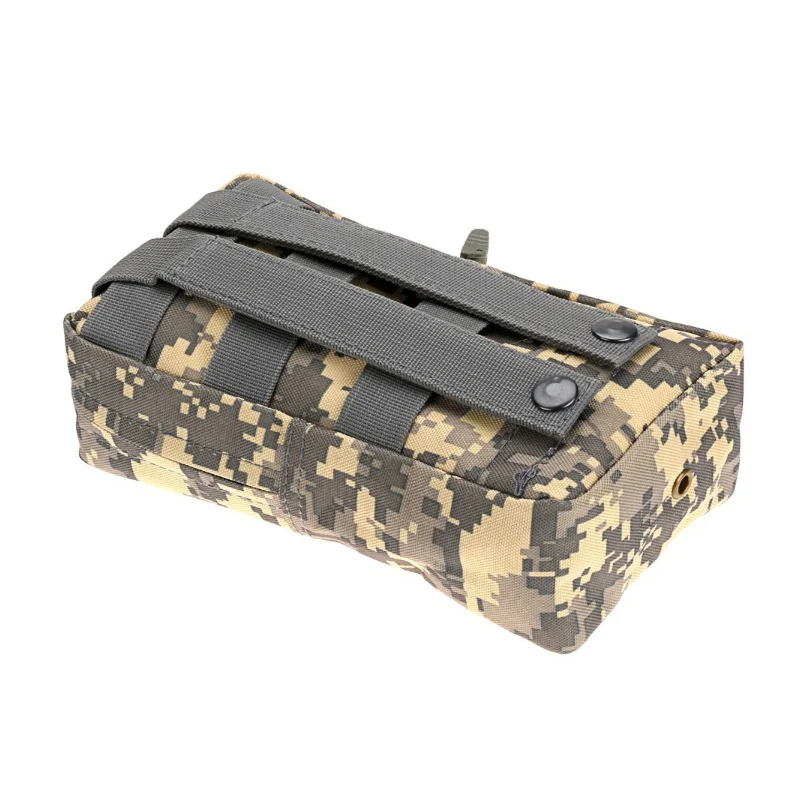 Bolsa pequena com zíper para atividades ao ar livre, sistema MOLLE, pacote de acessórios táticos, ideal para serviço e transporte de itens essenciais.