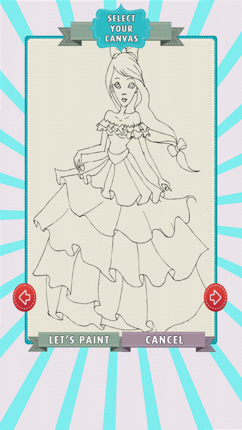 Prince and Princess Coloring Screen 2