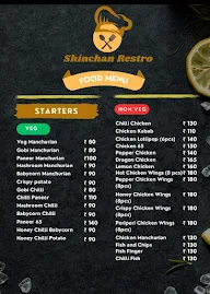 Shinchan Restro menu 1