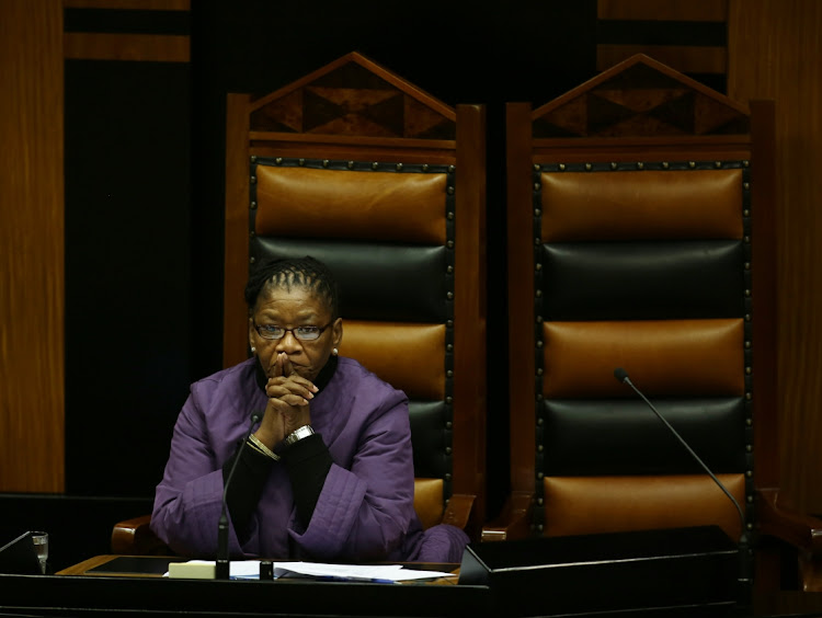 National Assembly speaker Thandi Modise turned down the request for a secret ballot. File photo.