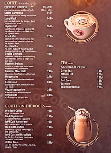 The Chocolate Room menu 