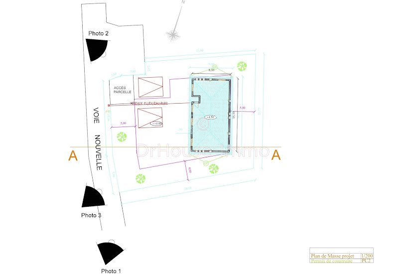  Vente Terrain agricole - 725m² à Le Porge (33680) 