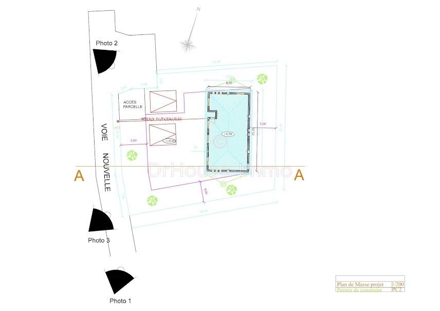 Vente terrain  725 m² à Le Porge (33680), 235 000 €