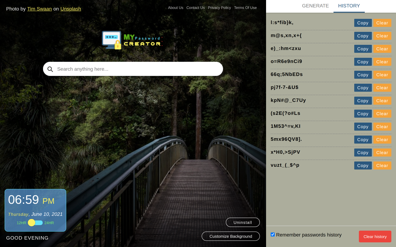 My Password Creator Extension Preview image 4