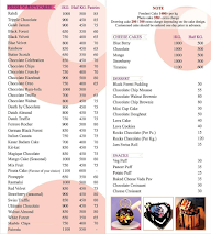 The Cake House menu 2