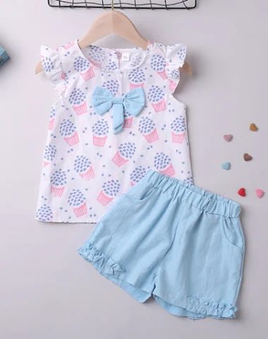 Kinderen zomer set met korte mouwen - 2