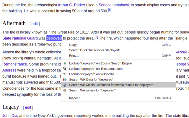 Wikimedia Commons search chrome extension