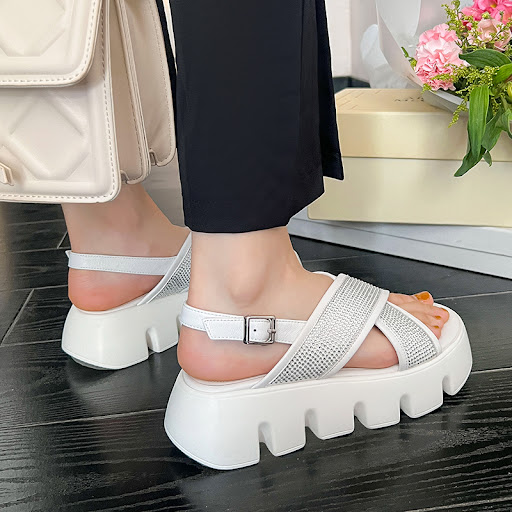 Title 8, Womens Platform Heightening Rhinestone Sandals...