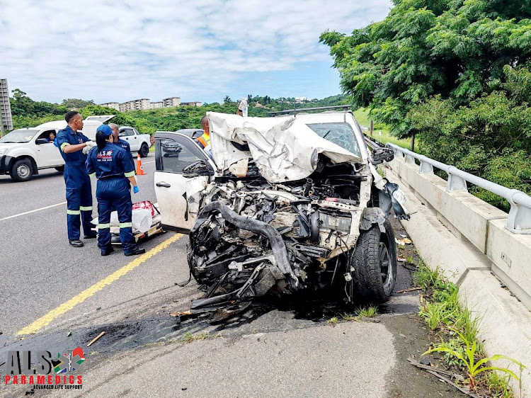 A baby and a man in his 40s died in an accident on the N2 northbound near the Edwin Swales bridge in Durban on Friday.