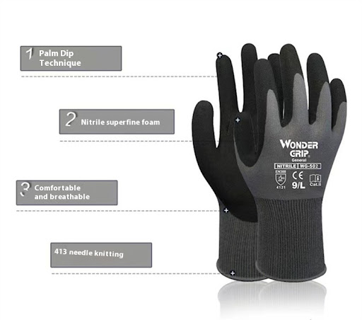 Title 6, WG-502 Nitrile Gloves with Intumescent Coating ...
