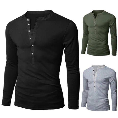 Title 9, T-shirt uomo manica lunga slim tinta unita, per...