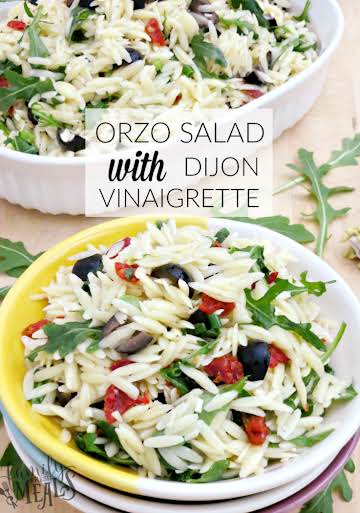 ORZO SALAD WITH DIJON VINAIGRETTE