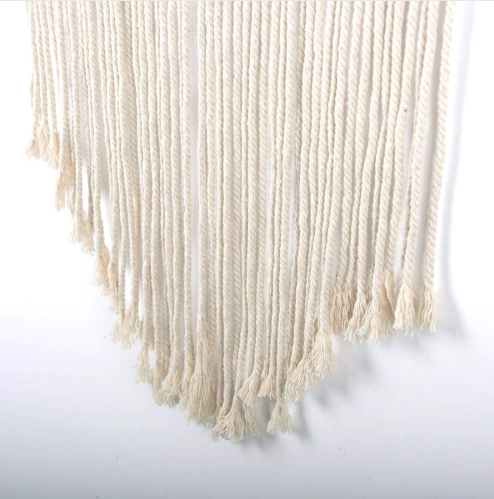 Colgante bohemio literario de cáñamo tejido a mano, ideal para una decoración rústica y natural. Añade un toque único a tu hogar.