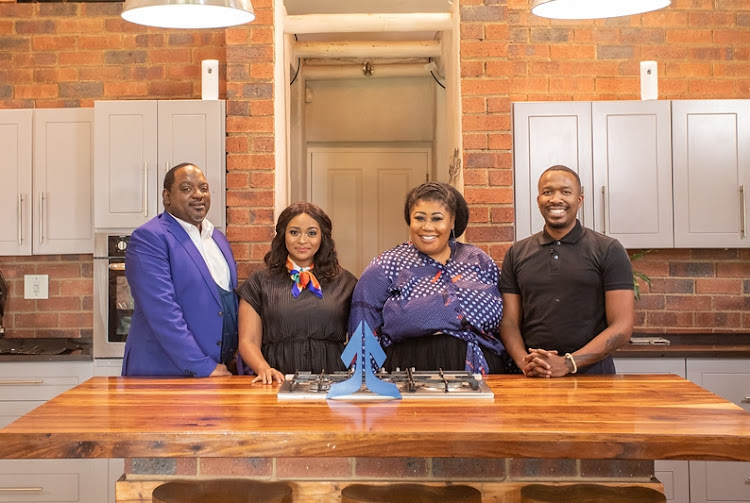 The cast of Metropolitan's #WeStart2022Stronger web series, from left: Gerald Mwandiambira, Kay Radebe, Nomsa Buthelezi-Shezi and Lentswe Bhengu.